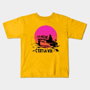 Fishing french mode transdparant Kids T-Shirt